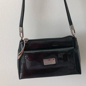Black Patent Beijo Wrist Bag